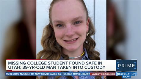 found naked|Missing Utah college student found naked, alive in man's basement.